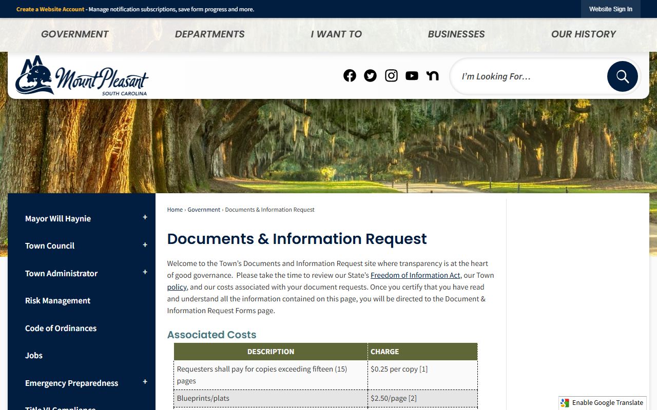 Mount Pleasant Police patrol vehicles