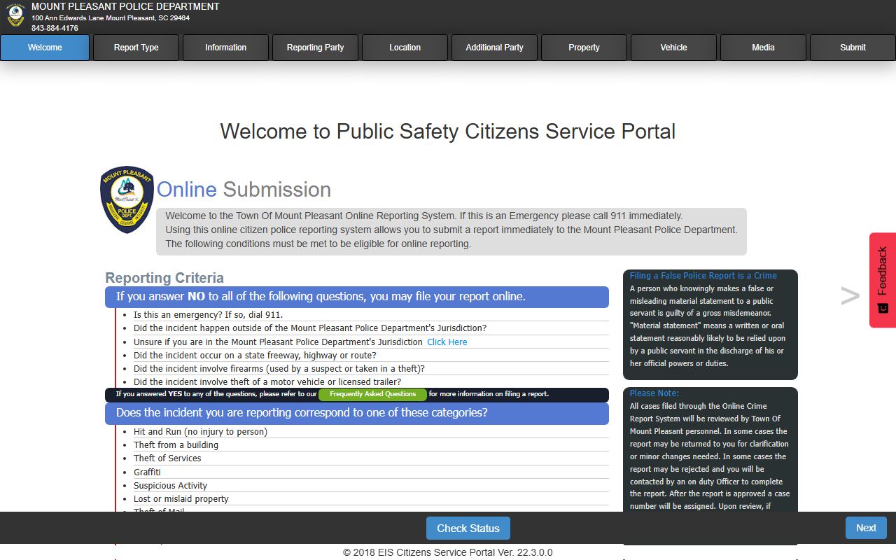 Mount Pleasant Police Department facilities