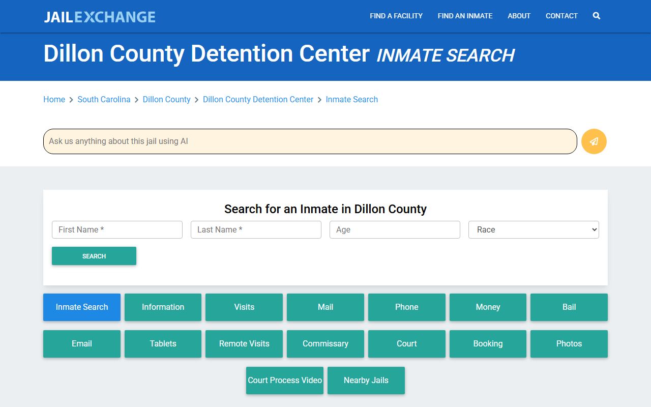 Dillon County Sheriff's Office arrest records and police blotter
