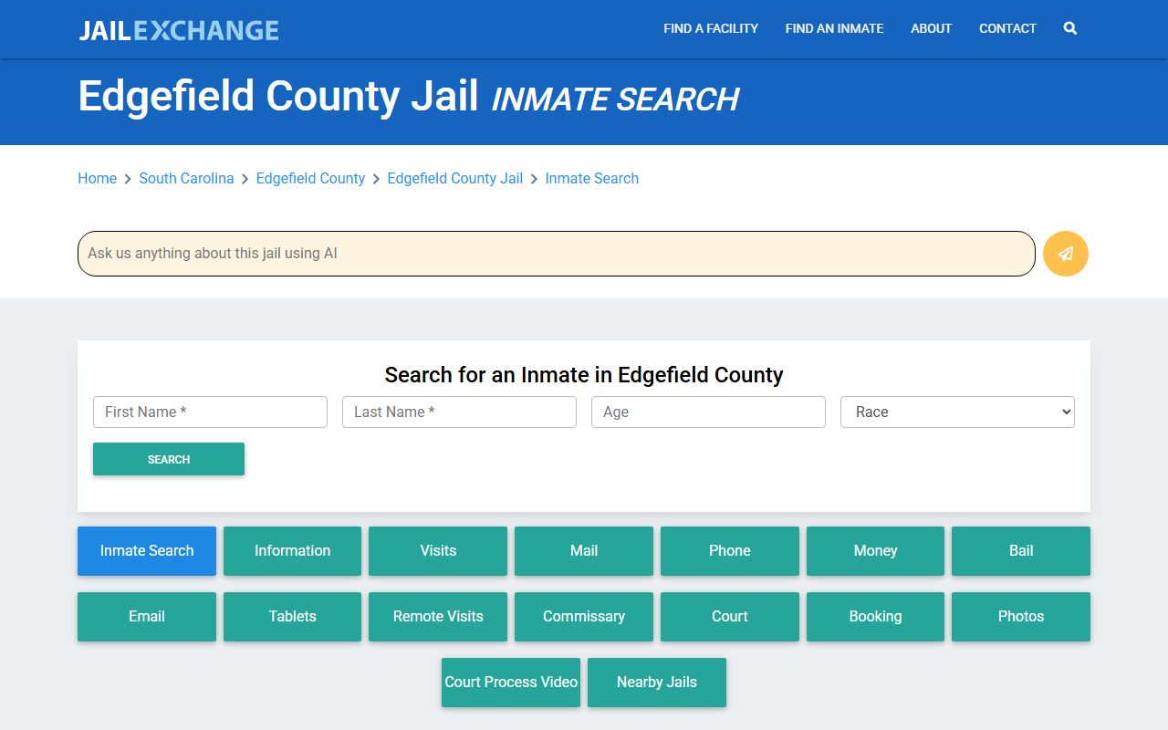 Edgefield County Sheriff's Office website and law enforcement services