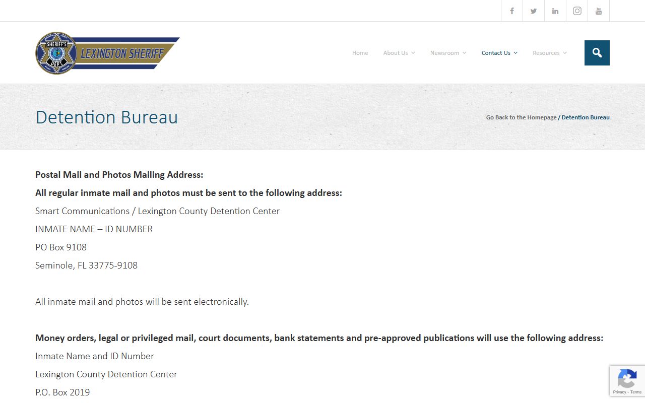 Lexington County Sheriff's Office public information and records