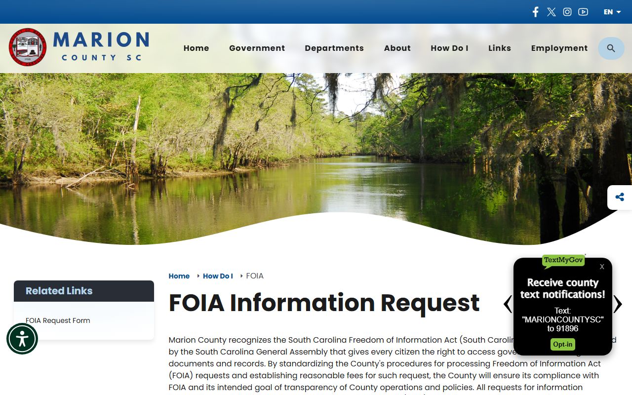 Marion County law enforcement resources and facilities