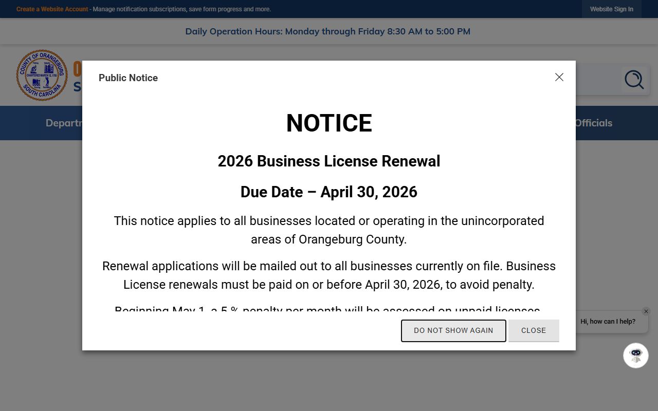 Orangeburg County government and public safety building