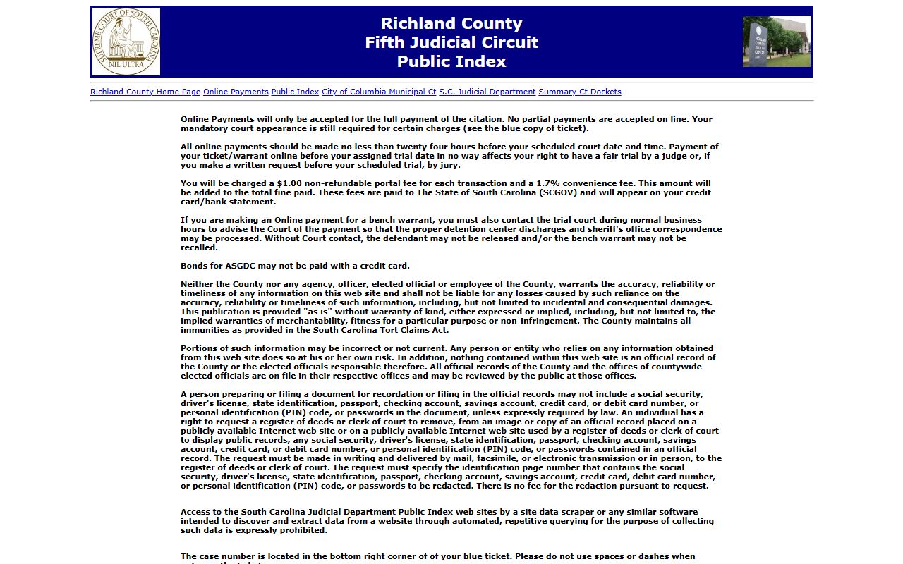 Richland County law enforcement and judicial resources